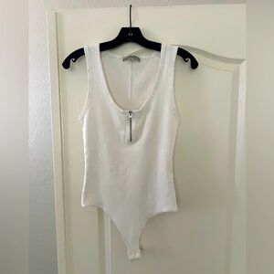 All saints off white bodysuit sz 6 fits like a large